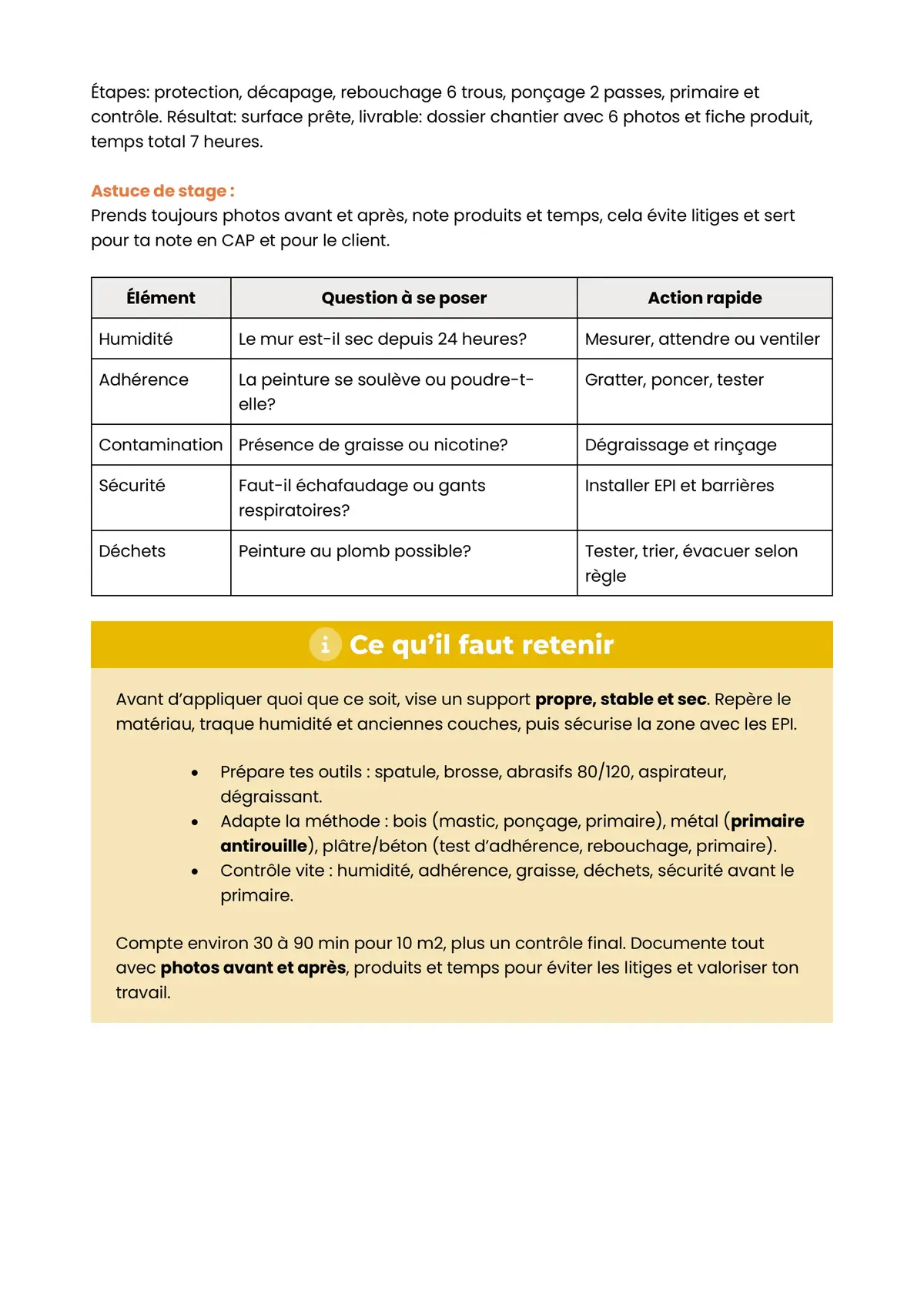 Example Fiche de Révision CAP PAR
